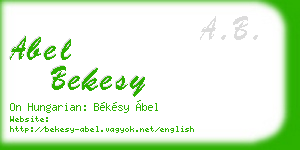 abel bekesy business card