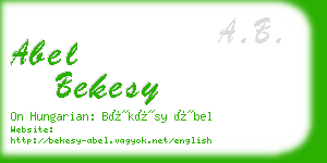 abel bekesy business card